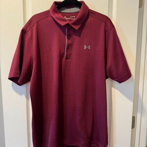 Under Armour- Men's- Golf Polo- Merlot Coloted- XL
